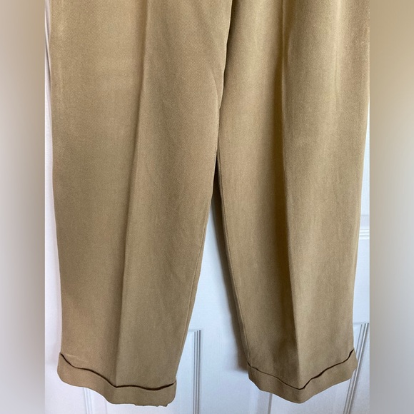 Ann Taylor slacks pants camel color silk wool blends pants women’s 10 cuffed - Picture 3 of 6